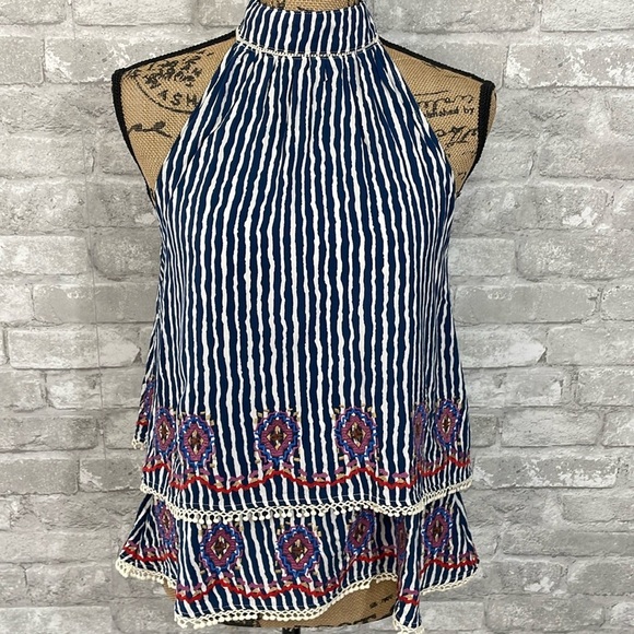 THML striped embroidered tank top - Picture 1 of 6